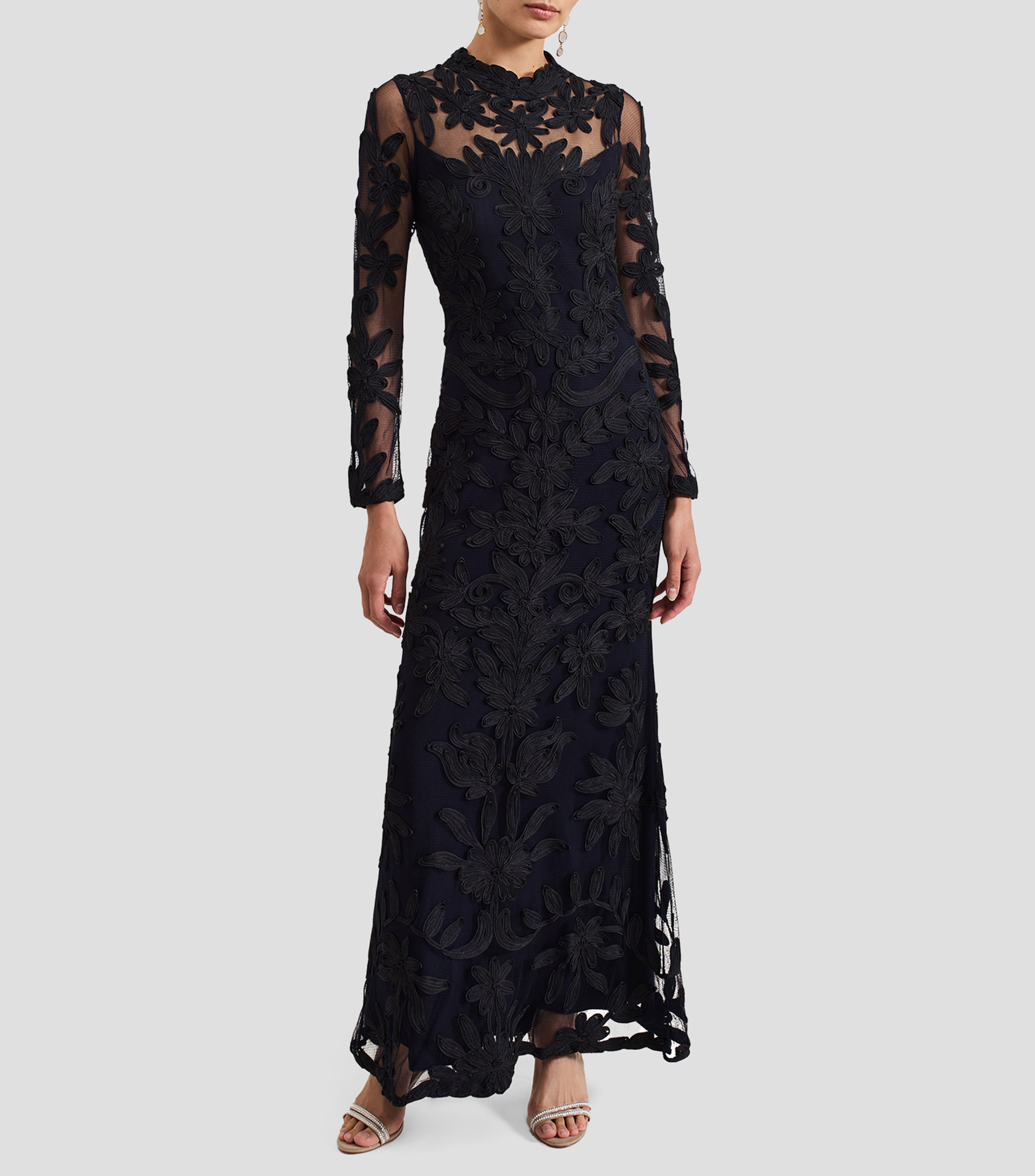 Vestido de fiesta Maxi manga larga Mujer